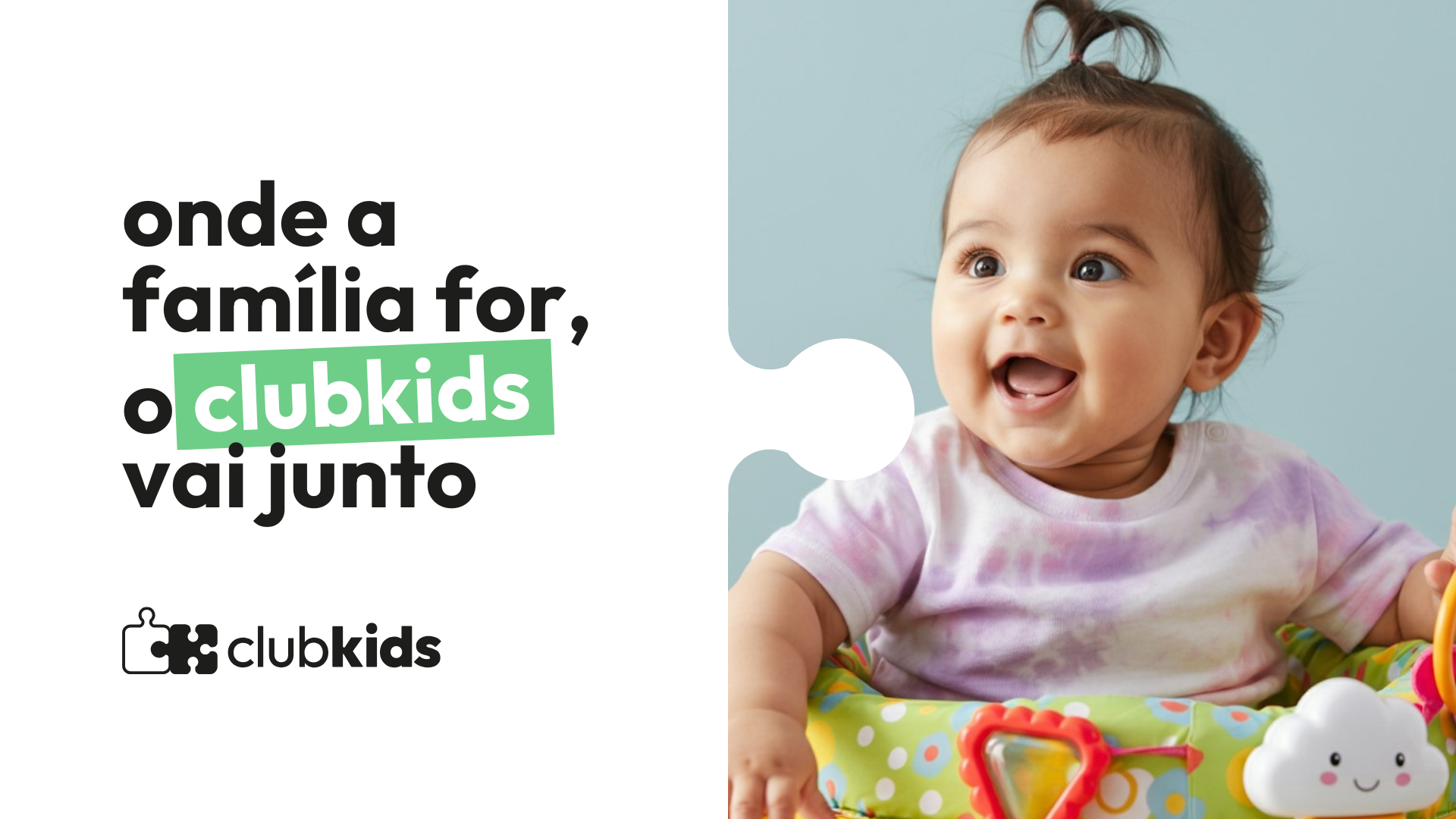 Onde a família for, o clubkids vai junto - Aluguel de brinquedos para toda família